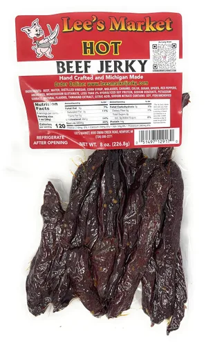 Miniatura 25 de Lee's Market Carne seca de rábano picante - Suave y tierna - Bocadillo saludable bajo en carbohidratos y sin gluten - Apto para paleo y keto