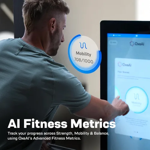 Miniatura 5 de OxeFit XS1 Peak Smart Home Gym - Máquina todo en uno de fuerza, cardiovascular y pilates con entrenamientos adaptativos, entrenamiento de IA