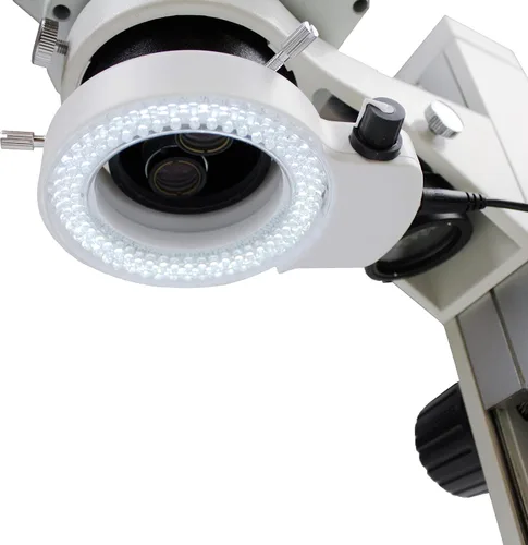 Miniatura 3 de VMLIFR-09W Iluminador de luz de anillo ajustable blanco de 144 LED para microscopio estéreo
