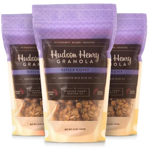 Miniatura 8 de Hudson Henry Granola, arce, pecana y coco, paquete de 12 onzas, paquete de 3, proyecto verificado sin OMG