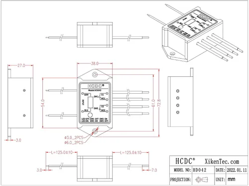 Miniatura 5 de DPST 1NO 1NC Módulo de relé de potencia de 8 amperios (CA/CC 5V)
