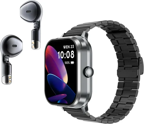 Miniatura 10 de Tuanzi D8Pro - Reloj inteligente TFT de 2.01 pulgadas con audífonos, reloj inteligente TWS, auriculares inalámbricos Bluetooth, monitor de salud