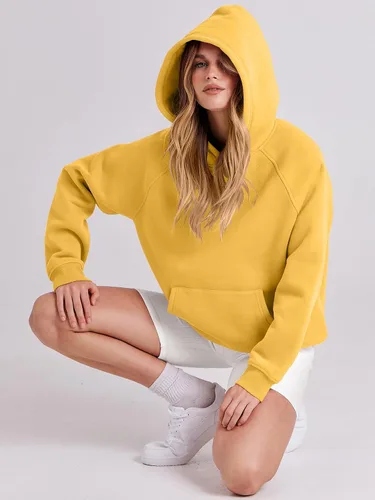 Miniatura 95 de ANRABESS - Sudaderas con capucha para mujer, sobre talla, de vellón de manga larga, modelo de 2024, para otoño