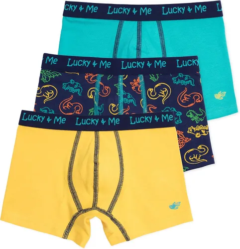 Lucky & Me Liam - Calzoncillos tipo bóxer para niños Ropa interior de algodón suave sin etiqueta 3 unidades