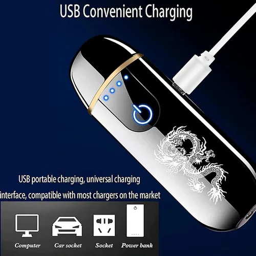 Miniatura 2 de Encendedor electrónico, encendedor inteligente recargable por USB, mini encendedor eléctrico, encendido táctil, resistente al viento, encendedor sin