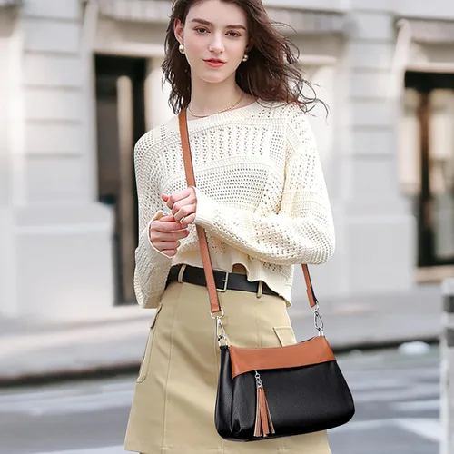 Miniatura 8 de Over Earth Bolsos de cuero para mujer, bolso de hombro pequeño Hobo para mujer