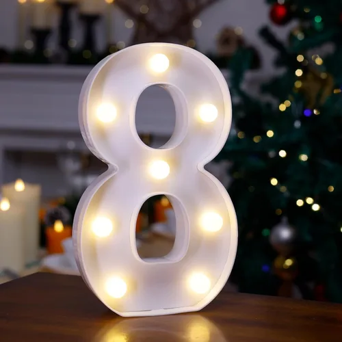Miniatura 44 de Letrero LED de Marquesina con Letras Iluminadas, Letrero del Alfabeto Iluminado, Luces LED de Letras con Batería para Luz Nocturna, Boda
