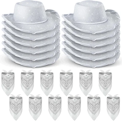 Miniatura 13 de 24 Piezas Sombreros de Vaquero y Bandanas para Niños Accesorios de Sombrero de Disfraz de Vaquero del Oeste para Niños Pequeños Suministros