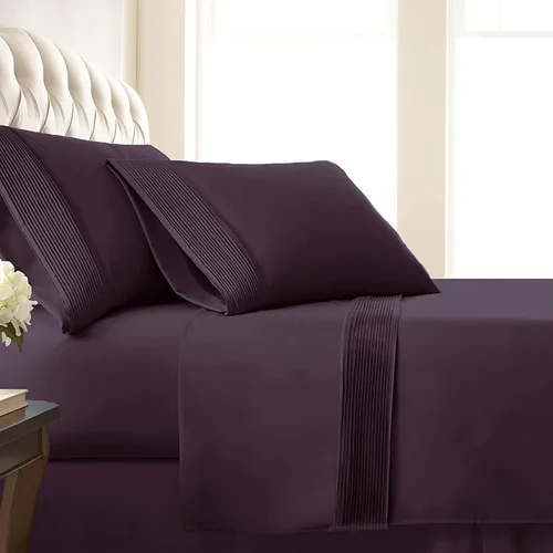 Miniatura 33 de Southshore Fine Linens®, juego de ropa de cama con bolsillo profundo, Microfibra, Negro, gemelo