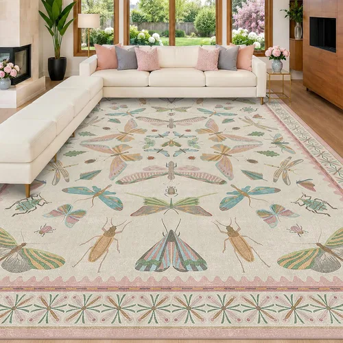 Miniatura 14 de Hazo Haus Alfombra de Baño Bohemia Lavable 2x3, Alfombras Pequeñas para Cocina, Tocador, Puerta Principal Entrada Interior, Antideslizante Pelo Bajo