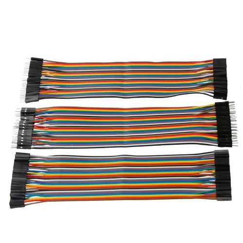 Miniatura 6 de Juego surtido de 120 cables de puente de 3.9 in, 5.9 in, 7.9 in, 11.8 in, 15.7 in, 19.7 in, 39.4 in, cable Dupont opcional, 3.9 pulgadas, macho a
