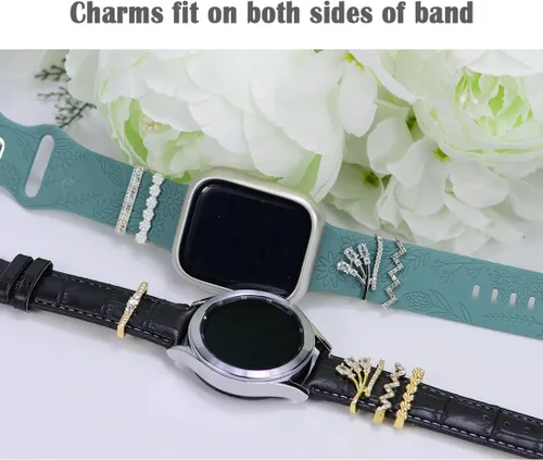 Miniatura 2 de Abalorio de Correa de Reloj, Anillos Decorativos Compatibles con Correas de Silicona de Apple para Mujeres 49mm 45mm 44mm 42mm 41mm 40mm 38mm