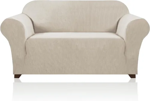 Miniatura 105 de PrinceDeco Funda elástica para sofá de 3 cojines, protector de muebles con parte inferior elástica antideslizante, apta para perros