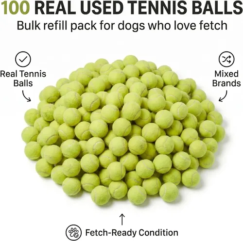 Miniatura 2 de 25-100 Pelotas de Tenis Usadas para Perros - Apoya una Organización sin Fines de Lucro de Reciclaje de EE.UU.: Pelota de Tenis Usada Limpia - Juego