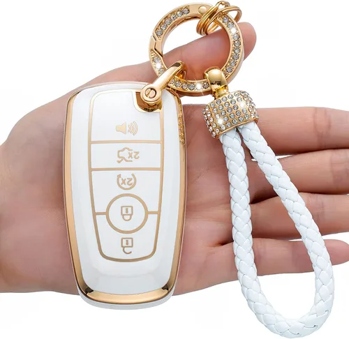 Miniatura 6 de Funda para llavero Ford, compatible con Ford Fusion F150 F250 F350 F450 F550 Edge Explorer Smart Key Premium Soft TPU Anti-polvo Protección completa