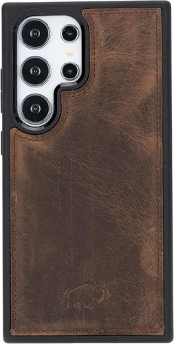 Miniatura 10 de BLACKBROOK Funda de piel de alta calidad a presión compatible con Samsung Galaxy S24, elegante funda de cuero de grano completo con la máxima