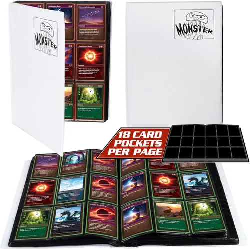 Miniatura 9 de Monster Mega XL - Álbum de tarjetas coleccionables de 9 bolsillos, dos veces más grueso que la carpeta original de Monster con 40 páginas, capacidad