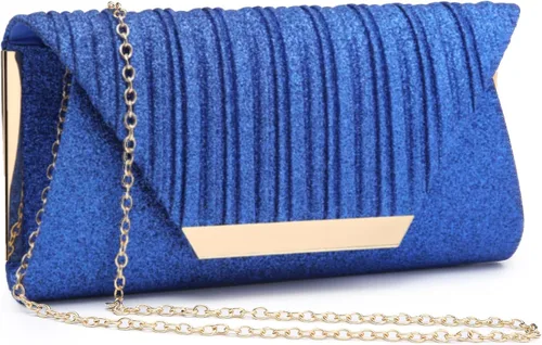 Dasein Bolsas de mano de noche con purpurina para mujer, monederos formales para fiesta, boda, cadena, cóctel, baile de graduación