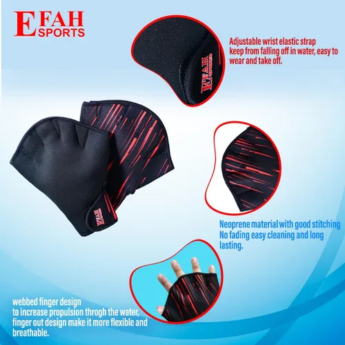 Miniatura 2 de Swimming Gloves Aquatic Swim Training Glove Neoprene Webbed Fitness and Water Aerobics Resistance Gloves for Men Women Children