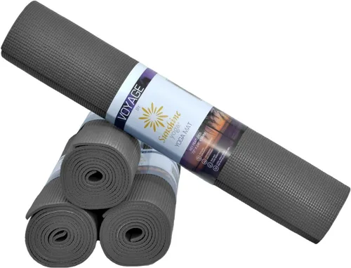 Miniatura 12 de Voyage - Tapete de yoga extra largo de 72 x 24 pulgadas, tapete de yoga extra largo de 0.197 in de grosor para escuelas, antideslizante, Negro