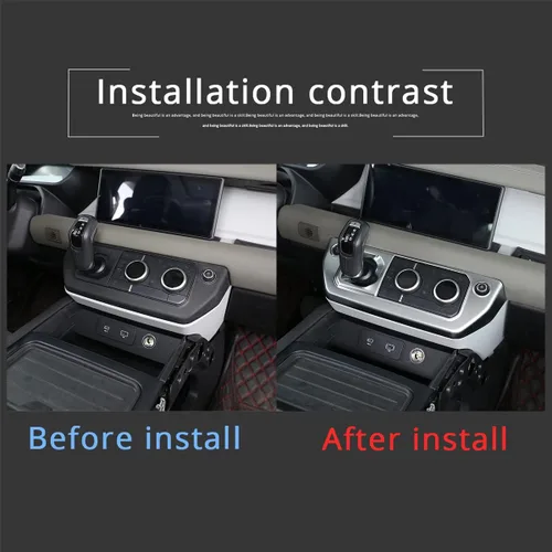 Miniatura 2 de Marco de botón de modo de aire acondicionado de control central ABS para Land Rover Defender 110 2020 2021 2022 2023 Accesorios de coche