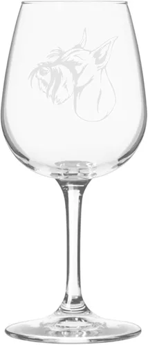 Miniatura 66 de Copa de vino de 12.75 onzas con diseño de perro grabado