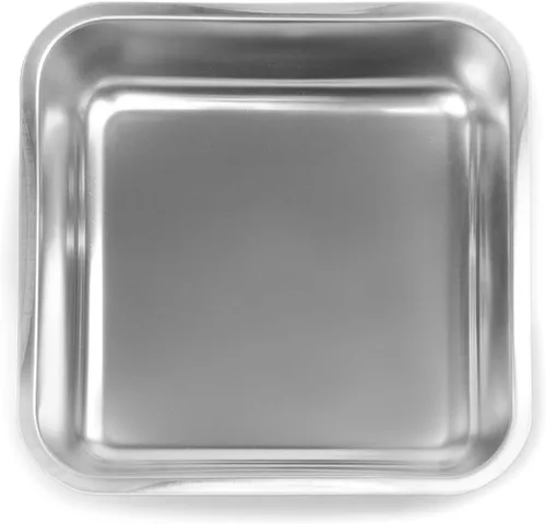 Miniatura 4 de Fox Run Bandejas cuadradas de acero inoxidable para tartas, 8.5 x 8.5 x 1.5 pulgadas