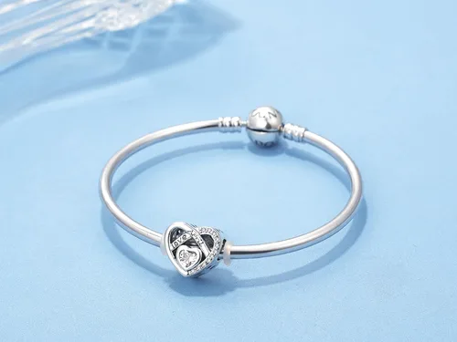 Miniatura 2 de Abalorio de piedra natal apto para pulseras Pandora, pulseras de alas de ángel para pulseras y collares, regalos de cumpleaños