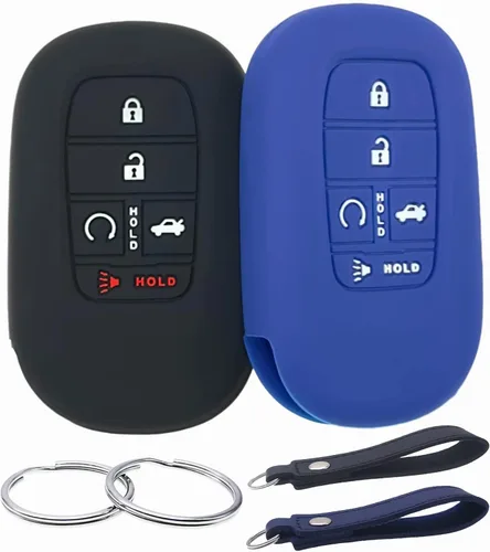 Miniatura 10 de REPROTECTING Funda de silicona para llavero Compatible con (5 botones) 2022-2026 Honda Accord Civic HR-V CR-V Pilot Sport SI EX EX-L Touring