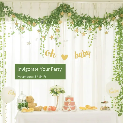 Miniatura 3 de Naidiler - Guirnalda colgante de hojas de hiedra artificial para decoración de vegetación en casa, paredes, cocina, habitación, fiestas, bodas
