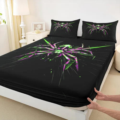 Miniatura 12 de Lindo Axolotl - Sábana bajera ajustable para niños, tamaño individual, juego de ropa de cama de animales marinos de dibujos animados, decoración
