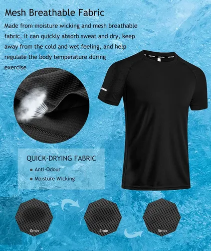 Miniatura 4 de Holure Camisa de entrenamiento de manga corta de secado rápido para hombre