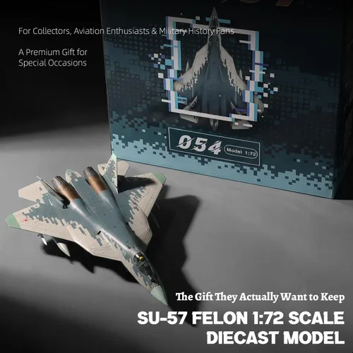 Miniatura 6 de NUOTIE Sukhoi SU-57 Felon 1/72 Kit de modelo de avión de metal fundido a troquel de aleación de caza ruso de quinta generación, avión militar