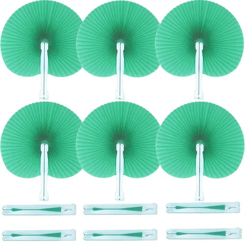 Miniatura 8 de 60 abanicos de papel blanco, abanicos plegables de mano para mujeres, abanicos de mano plegables decorativos de corazón para bodas, novias, Corazón