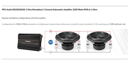 Miniatura 6 de PRV Audio Amplificador de subwoofer monobloque clase D de 2200 vatios RS2200 BASS 1 ohmio - 12 voltios amplificador para automóvil, crossover