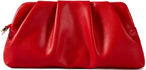 Miniatura 10 de Bolsa de noche para mujer, cartera tipo clutch con fruncidos, con cadena metálica desmontable, bolsa de hombro cruzada