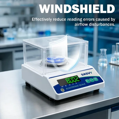 Miniatura 4 de Báscula de laboratorio 17.64 oz x 0.00 oz Escala científica g/oz/ct/lb Balanza analítica electrónica digital de alta precisión para joyería, cocina