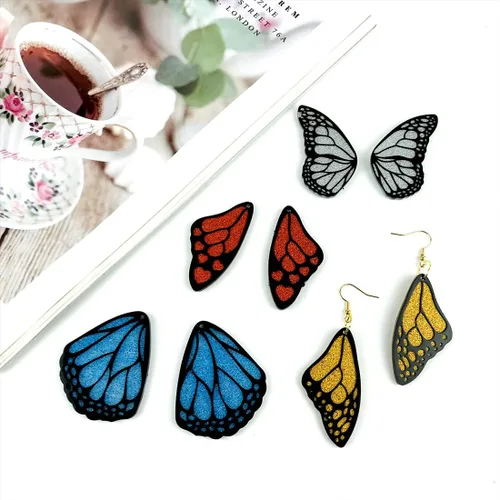 Miniatura 3 de 2 moldes de resina, alas de hada, moldes de silicona, alas de mariposas, joyería de silicona para fundición de resina epoxi para aretes