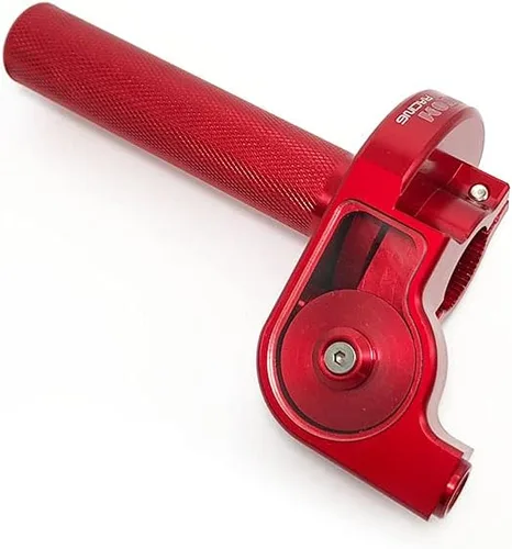 Miniatura 3 de 7/8 pulgadas 0.866 in acelerador Twist Grip CNC aluminio con cable de acelerador y agarre de manillar para 50cc 125cc 150cc 250cc Dirt Bike Rojo