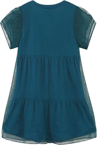 Miniatura 2 de Vestido de tul de verano para niña pequeña, lindo patrón de dibujos animados, vestido de algodón con lentejuelas a rayas para uso diario para bebé