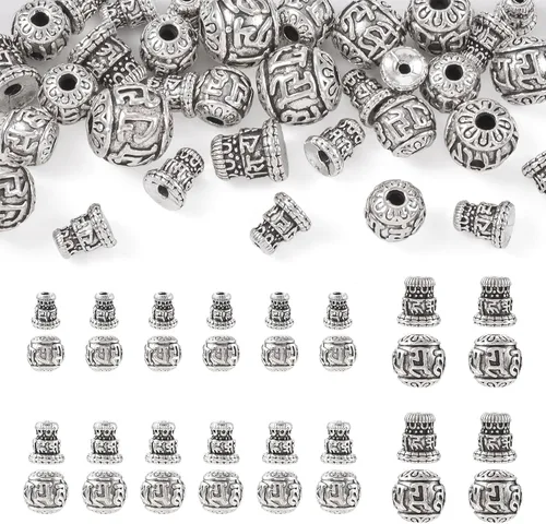 Miniatura 8 de Craftdady Cuentas de gurú tibetano de plata de 3 maneras para hacer collares y joyas