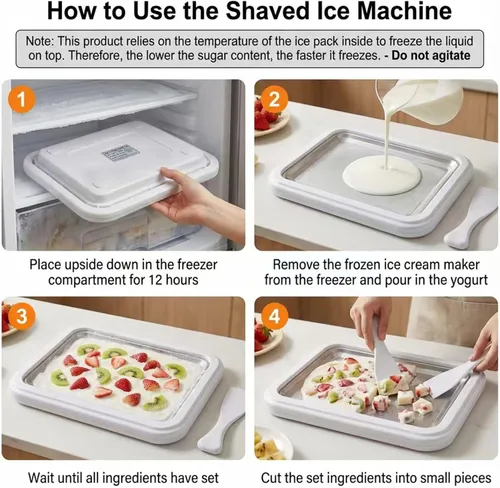 Miniatura 4 de Rolled Ice Cream Maker Kit 2026 Upgraded-【Italy-SOAR-SUS-304】 Stainless Steel- DIY Rolled Ice Cream Tray 【Upgraded High-Freezing Refrigeration】 with