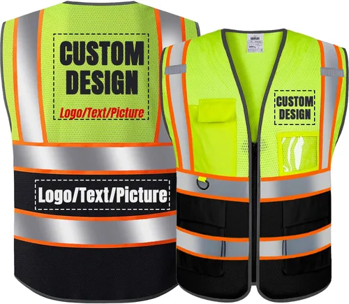 Miniatura 36 de BeautyWill Chaleco de Seguridad con Logo Personalizado Clase 2 Chaleco Reflectante de Alta Visibilidad Chaleco de Construcción Transpirable