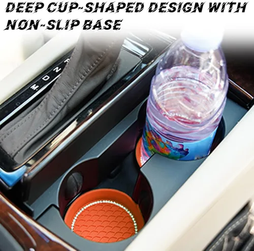 Miniatura 3 de zipelo – Portavasos para automóvil con brillantes, paquete de 4 unidades, universal, antideslizante, portavasos con inserción, accesorios