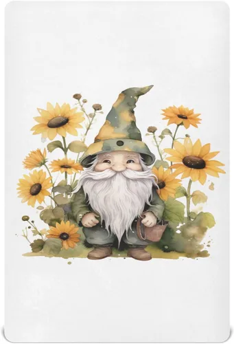 Miniatura 2 de Fitted Crib Sheets Gnome Sunflowers Mini Crib Sheets for Boy & Girl Toddler Mattress Sheets Playard Sheet 21216174