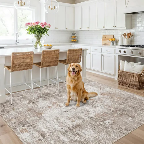 Miniatura 98 de Alfombra antideslizante lavable de 2 x 3 pies - Alfombra suave de pelo bajo para cocina, entrada y dormitorio - Tapete moderno para puerta