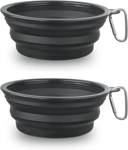 Miniatura 32 de Tazón para Perros Cuencos Plegables para Mascotas, Paquete de 2 Cuencos Plegables de Agua para Perros para Gatos y Perros, Plato Portátil de Verde +