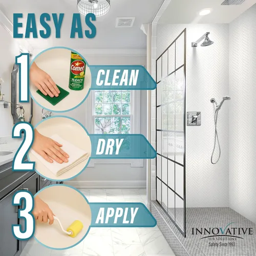 Miniatura 2 de Recubrimiento Antideslizante Tub Guard para Tina y Ducha - Secado Rápido y Ecológico - Blanco