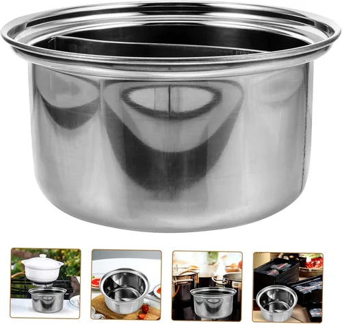 Miniatura 2 de DOITOOL Olla de sopa pequeña de acero inoxidable compatible con olla de inducción Hotpot Liner