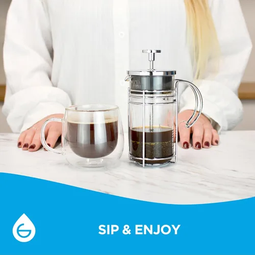 Miniatura 9 de GROSCHE Cafetera eléctrica con prensado francés, Vidrio transparente